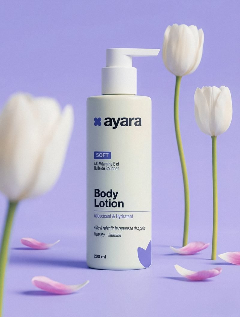 Lotion corporelle Ayara Soft en mise en scène
