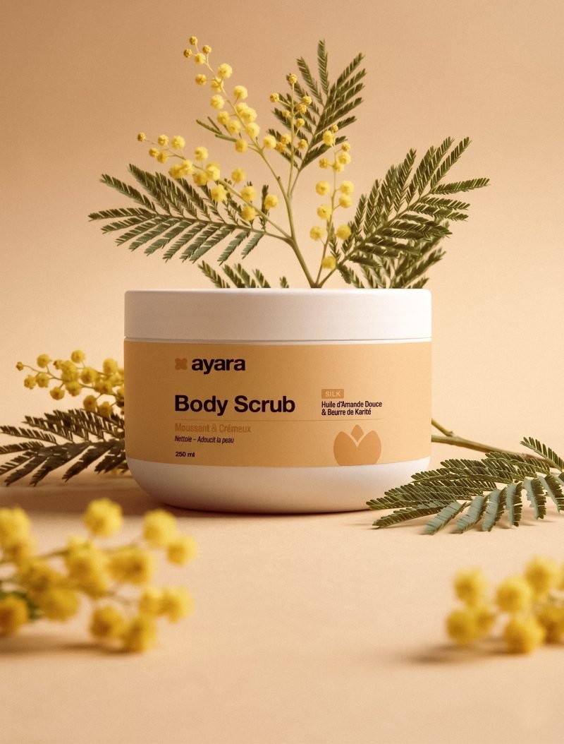 Gommage corporel Ayara Silk en mise en scène