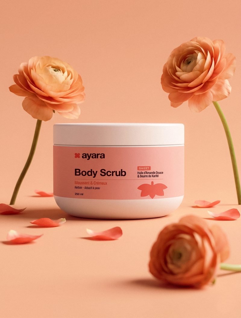Gommage corporel Ayara Sweet en mise en scène